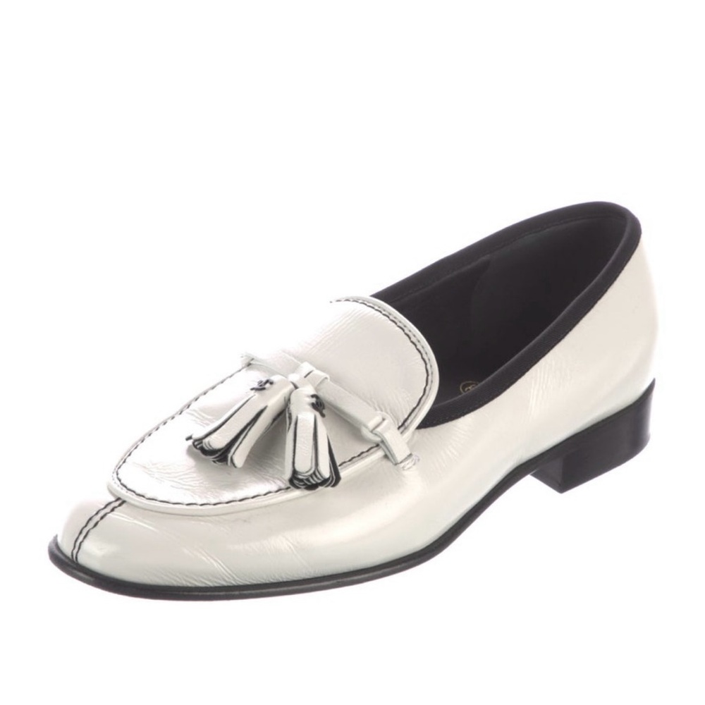 Interlocking CC Logo Leather Loafers